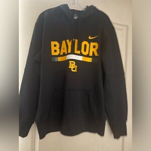 Nike Baylor Bears University Hoodie Green Gold Logo NCAA Athletic Pullover EUC L